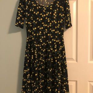Lula Roe dress lemon printed
